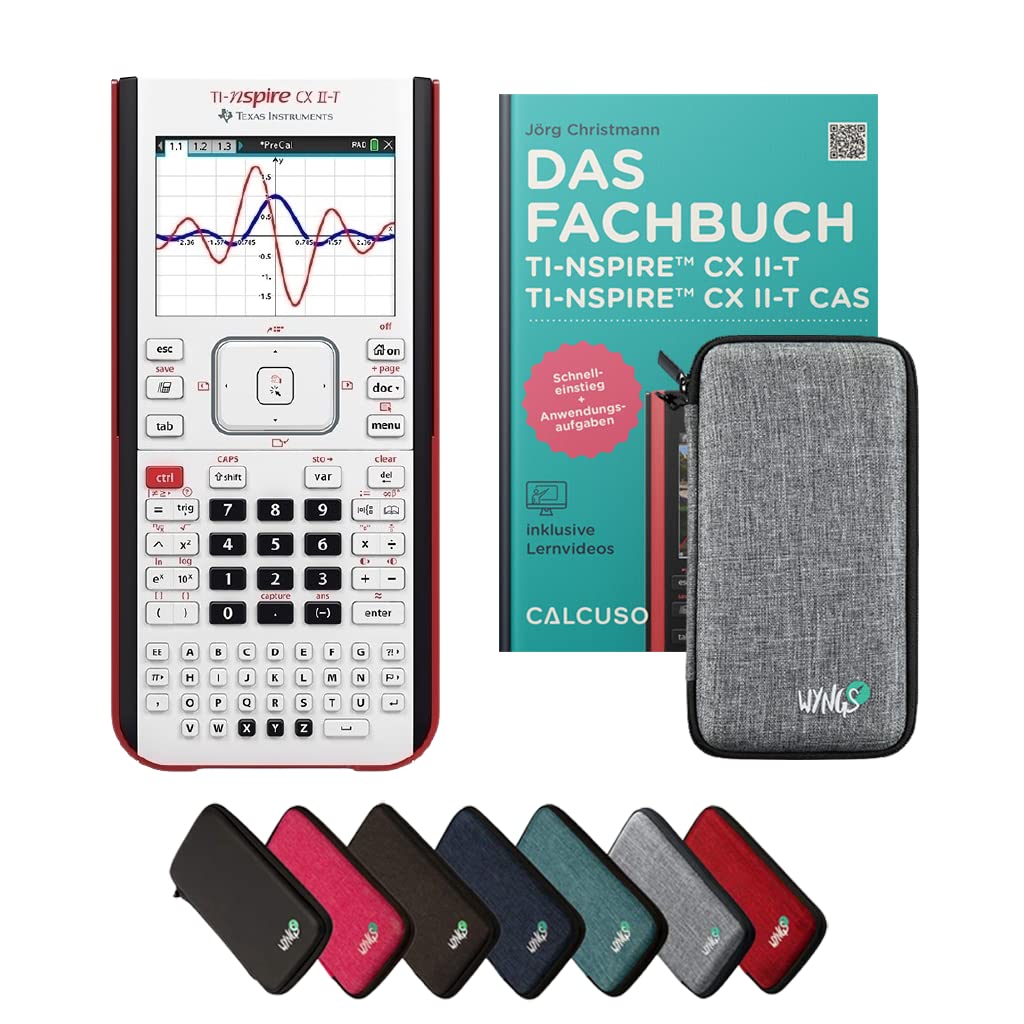 CALCUSO Pacchetto Standard grigio chiaro con Calcolatrice Grafica TI Nspire CX II-T