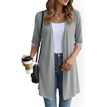 YSYOKOW Lightweight Cardigans for Women 3/4 Sleeve Long Open Front | Cardigan sweaters for women lightweight, summer cardigans for women lightweight, long cardigans for women trendy, dressy