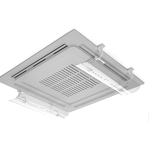Witforms / Cassette - Adjustable AC air Deflector Suitable for Cassette air conditioner's outlets. Enhance Cooling and Heating Circulation, Transparent