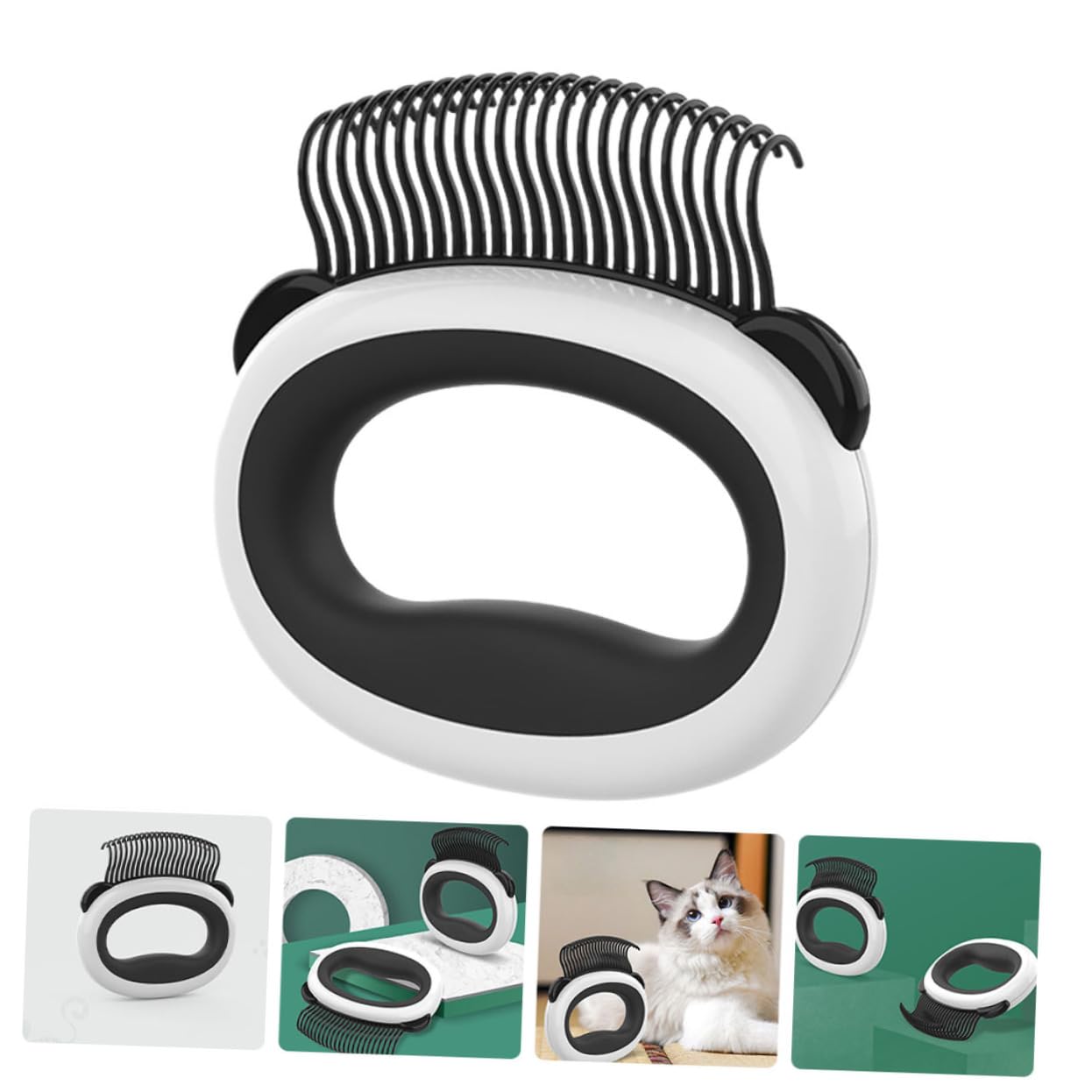 Kisangel 4piezas Cepillo De Masaje Para Gatos y Peine Para Cuidado De Mango Ergonómico y Diseño Antideslizante Para Desenredar y Relajar Mascota Baño Cuidado