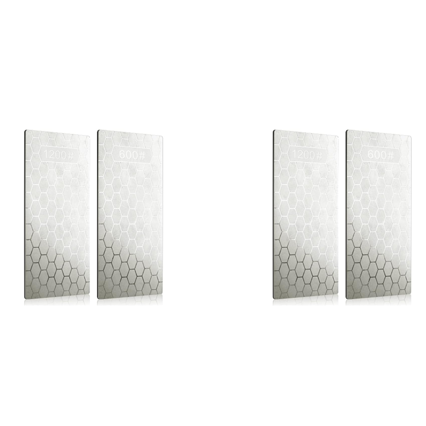 Hndhbfgrt 4PCS Sharpening Stone, Whetstone Honeycomb Sharpener Plate with Non-Slip Base(600/1200 Grit)