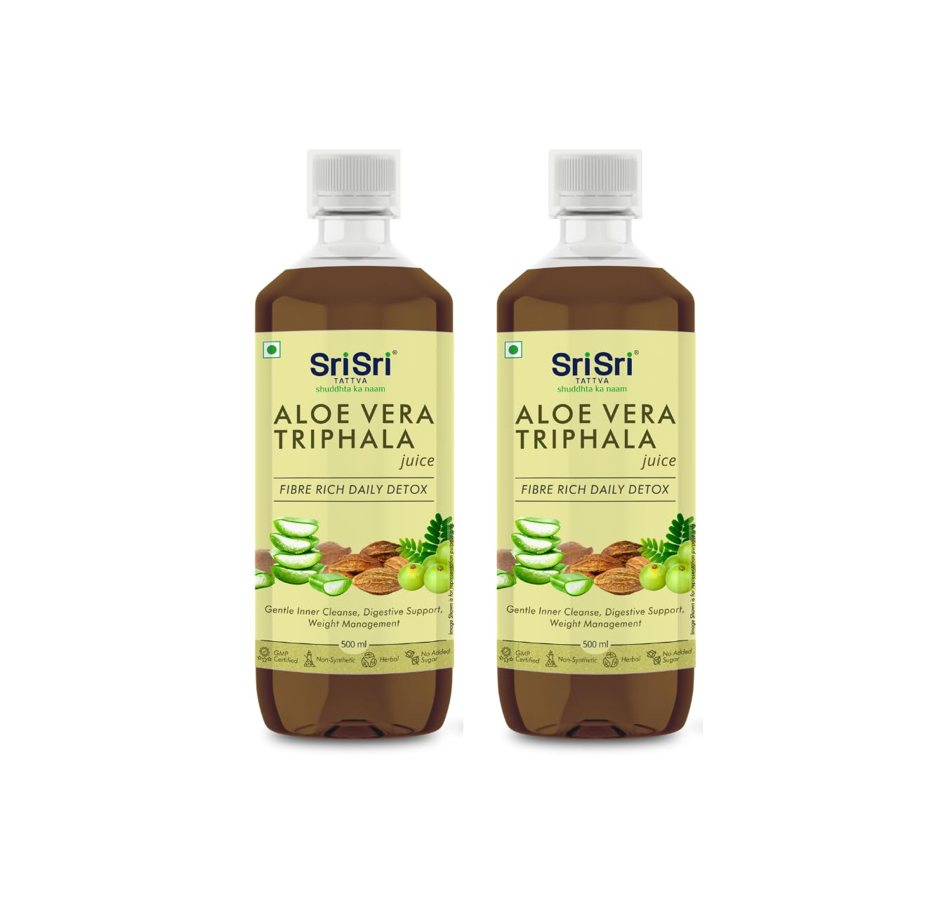 Sri Sri Tattva Shuddhta Ka Naam | Aloe Vera Triphala Juice | Better Digestion | Healthy Skin | Natural & Herbal | No Added Sugar | 500 ml Each (Pack of 2) (B0D66ZMTNP) Amazon Price History, Amazon Price Tracker