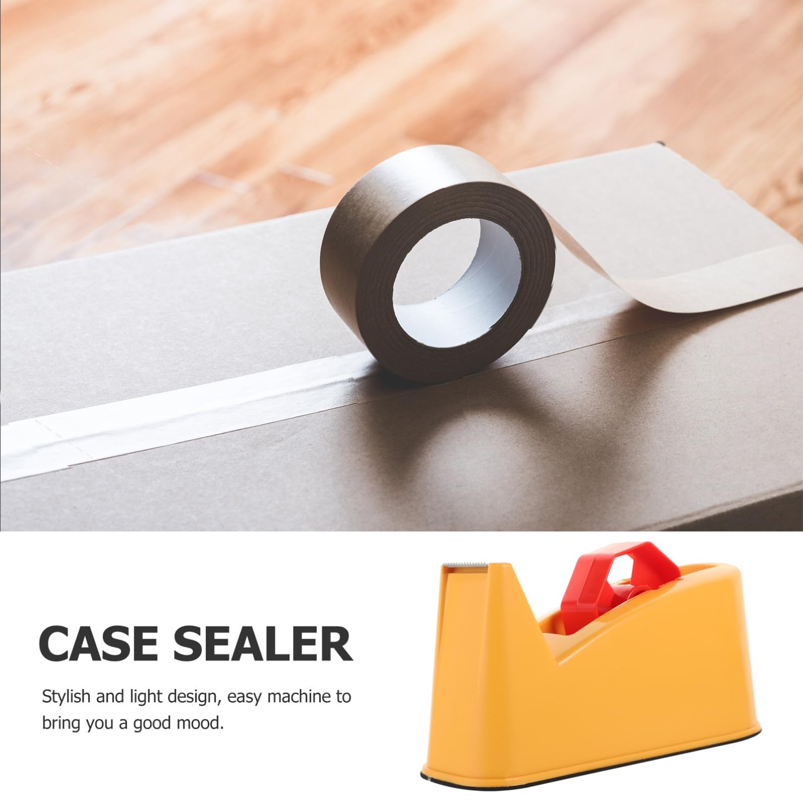 HOMSFOU Tape Cutter Und Sealing Device Für Kartonverpackungen Ergonomisches Design Multifunktionale Klebebandmaschine Für Büro Und Zuhause Zufällige Farbwahl