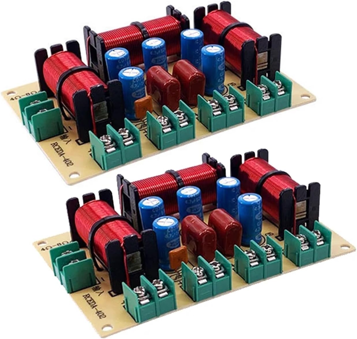 2PCS 4 Way 120W Speaker Treble Alto Bass Frequency Divider Home Theater HiFi Stereo 4Unit Circuit Stereo Audio Crossover Filters