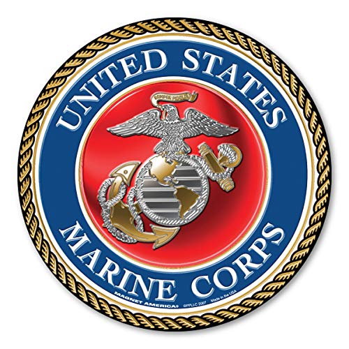 Imán USMC Seal de 5 x 5 pulgadas para autos y refrigeradores