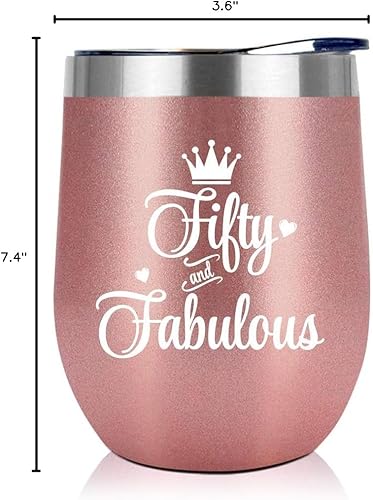 Miniatura 9 de NewEleven Regalos de cumpleaños número 50 para mujeres, ella, decoraciones de cumpleaños número 50 para mujeres de 1974  Regalos para mujeres de 50