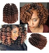 12 Inch Jamaican Bounce Crochet Hair 22 Strands 4 Packs Wand Curl Crochet Hair Curly Crochet Brai...