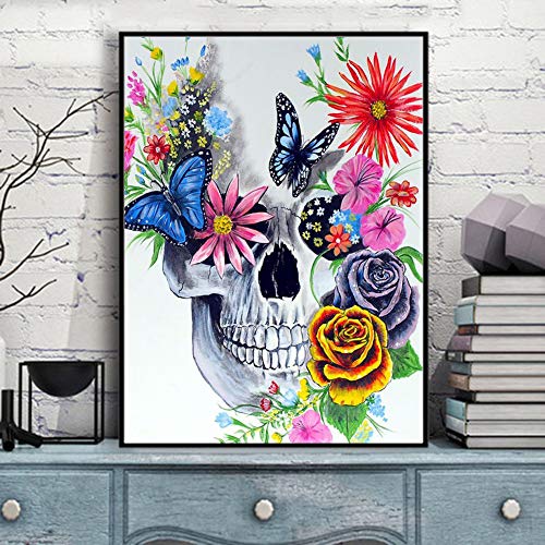 DIY Diamond Painting, Crystal Rhinestone Diamond Embroidery Pictures Arts Craft for Home Wall Decor Butterfly Flower Skull 11.8x15.7 in by UM UPMALL steampunk buy now online DIY Diamond Painting, Crystal Rhinestone Diamond Embroidery Pictures Arts Craft for Home Wall Decor Butterfly Flower Skull 11.8x15.7 in by UM UPMALL steampunk buy now online