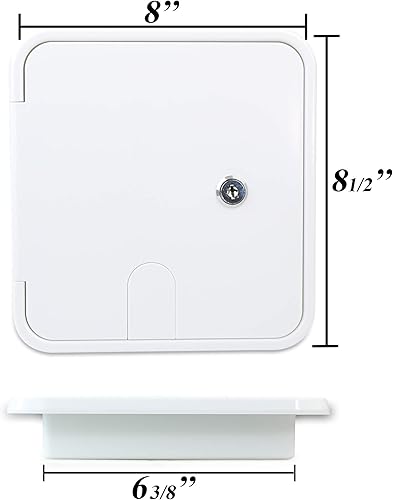 Miniatura 2 de Puerta de acceso eléctrica para puerta de acceso eléctrico para caravana, remolque, autocaravana, autocaravana, color blanco