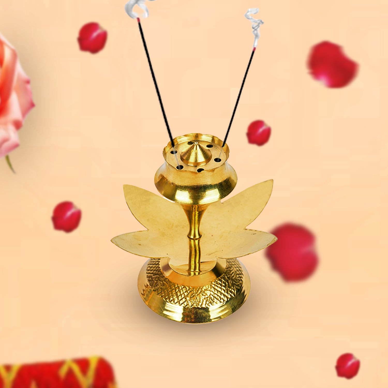 Kuber Industries Pack of 6 Agarbatti Stand | Incense Sticks Holder | Brass Agarbatti Holder for Pooja Mandir | Agardan Stand for Mandir | Kamal Agardan Incense Stand | Golden (B0D1VJSCDH) Amazon Price History, Amazon Price Tracker