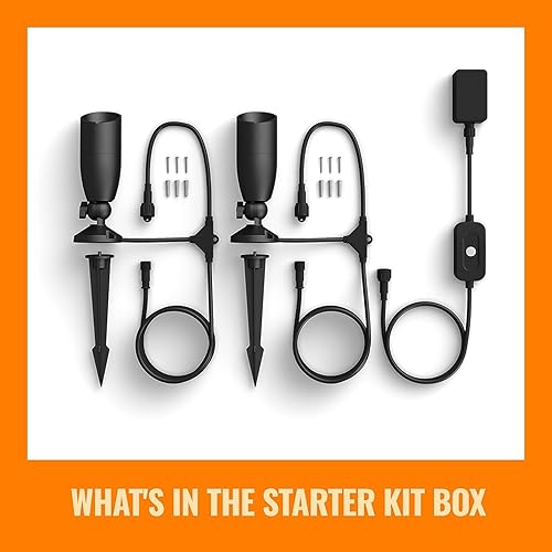 Miniatura 3 de WiZ Smart WiFi - Kit de inicio de foco LED para exteriores (2 unidades), compatible con Alexa, Google Assistant, compatible con Bluetooth, no