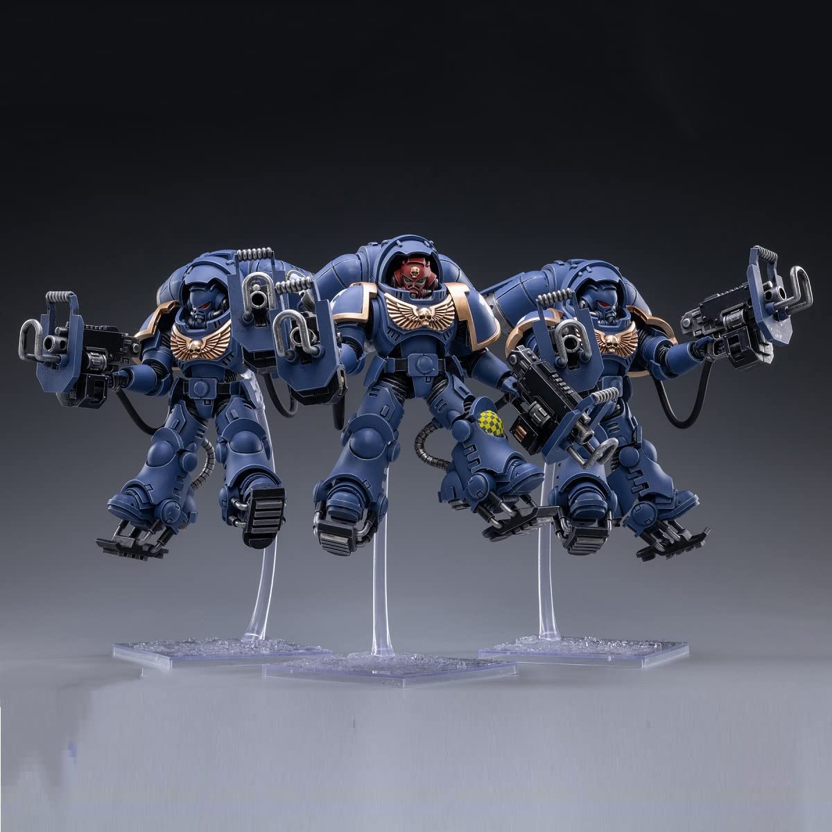 Pipigirl JoyToy 40K Genuine License 1/18 Soldier Action Figures, 4inch Army Military Extreme Warrior Models Kits(Pmaris Space Marines Black Templars) — view 8