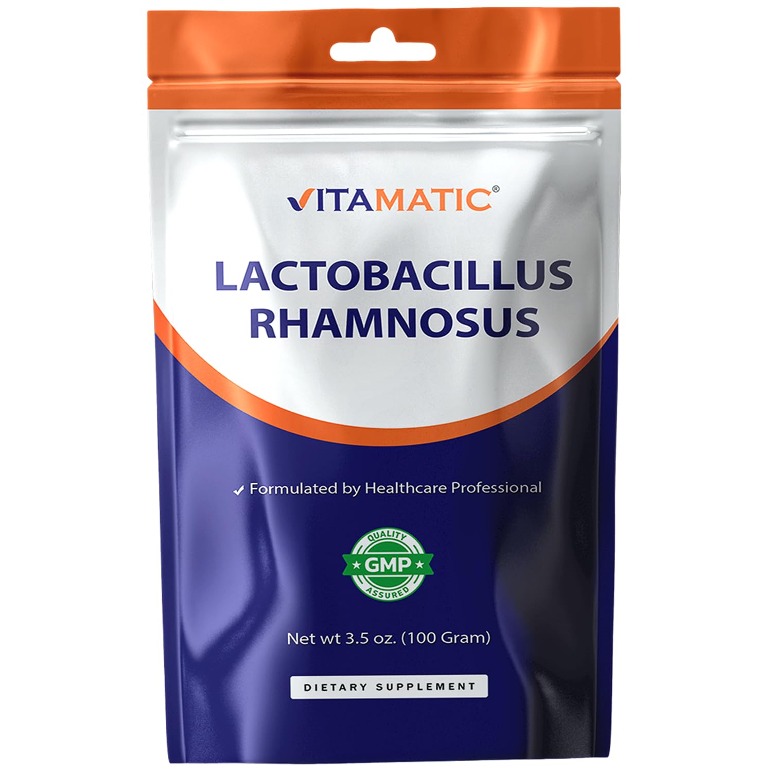 VitamaticLactobacillus Rhamnosus Probiotic Powder - Digestive Health Support - 100 Gram (3.5 OZ) - 100 Servings