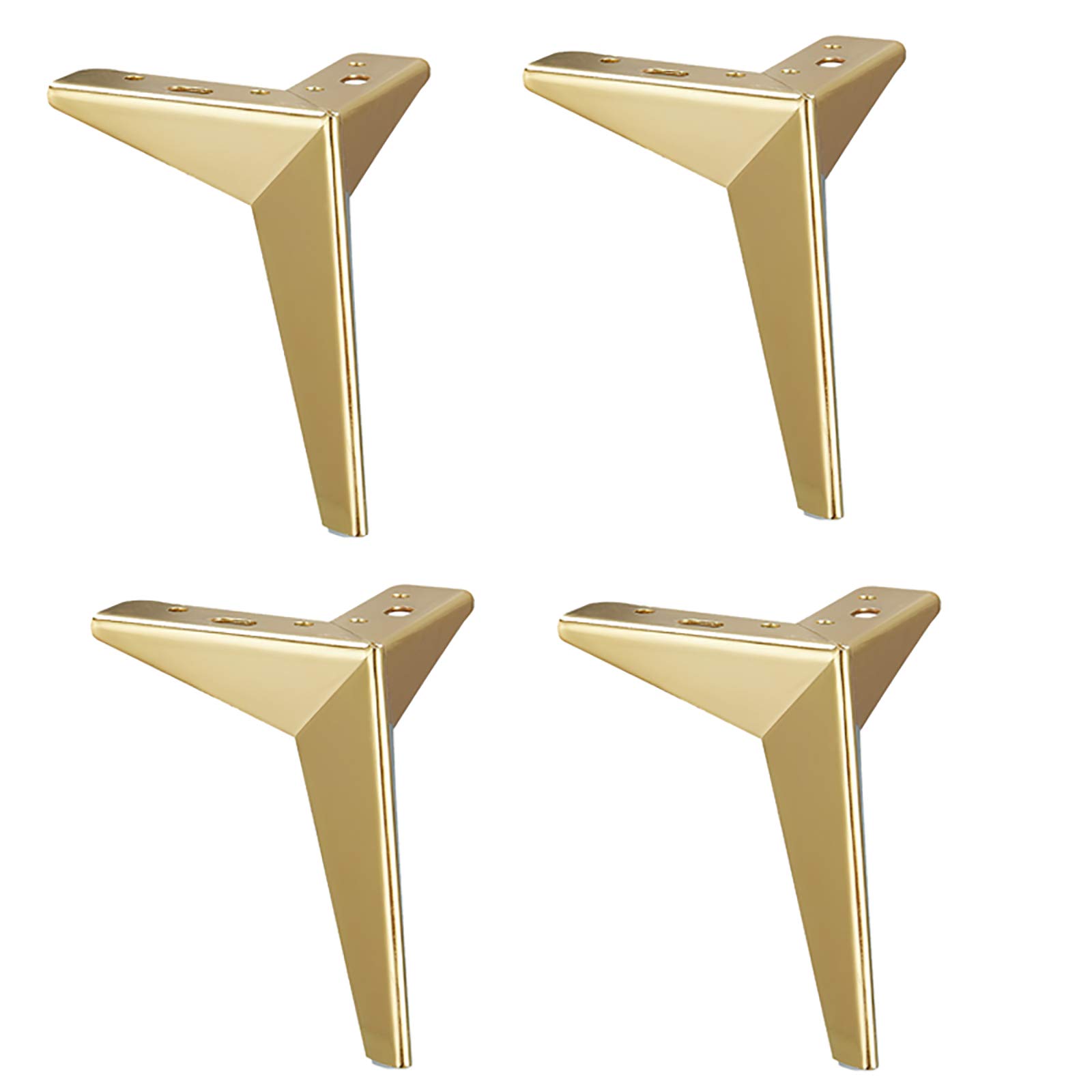 ISHEGREV Set Of 4 Furniture Legs，Modern Sofa Legs Triangle Diamond Furniture Feet For Sofa Couch Closet Cabinet Feet Replacement，10CM/13CM/15CM/17CM
