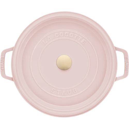 Image of Staub Cast Iron Round Cocotte 5.5-quart-Peony Pink