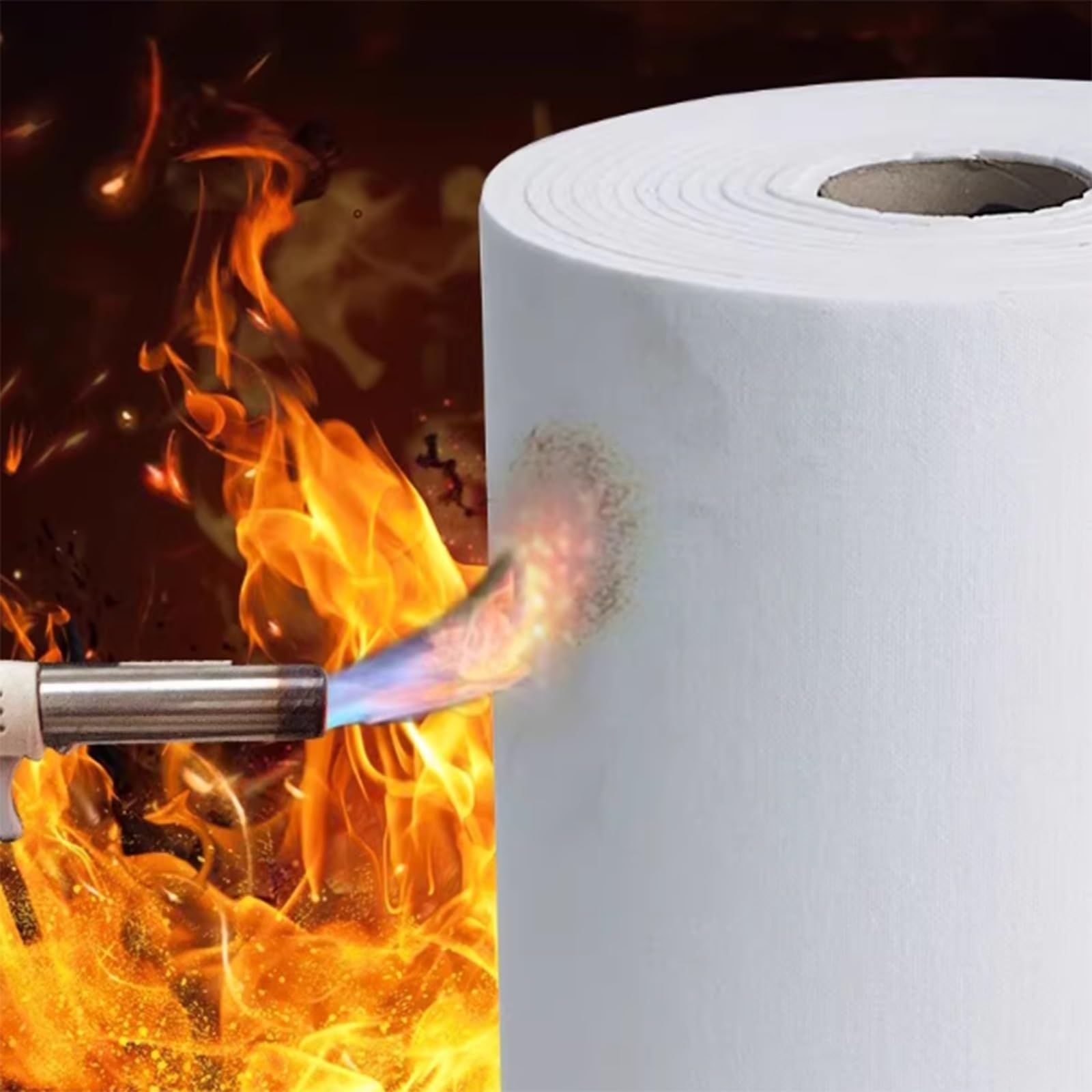 manta aislante de fibra cerámica Hornos del horno de las estufas del blanco 1-10m m del papel 2300F de fibra de cerámica(8MM)