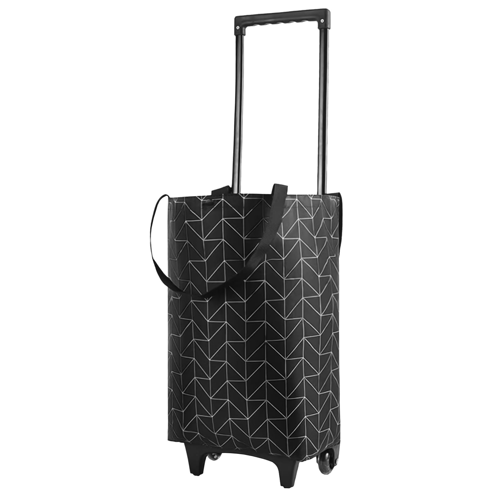 YASYU Foldable Shopping Trolley with Wheels - 2 in 1 Reusable Grocery & Travel Bag