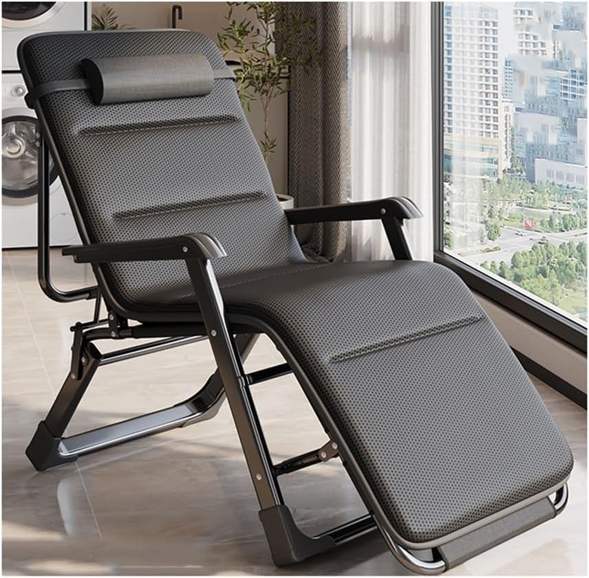 Chaise longue de jardin pliante réglable aluminium transat extérieur confortable