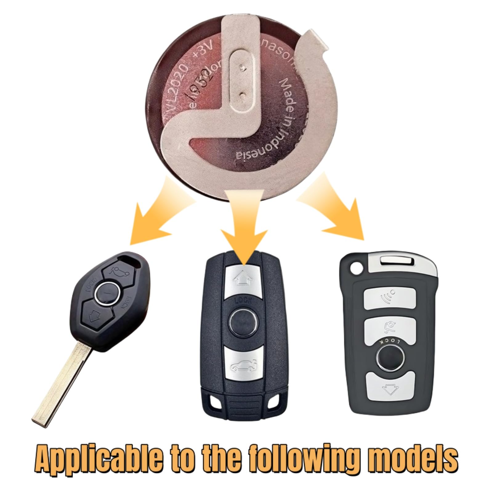 Pile Bouton Rechargeable VL2020 3V Pour Clé BMW - Compatible X3, X5, Z4, E38, E39, E46, M5 - 3