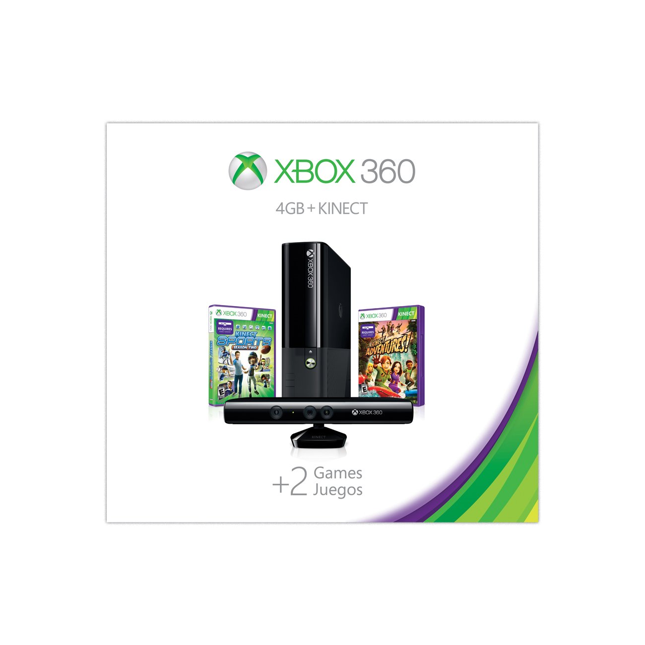 Microsoft - Brandclub - Xbox 360 4GB Kinect Holiday Value