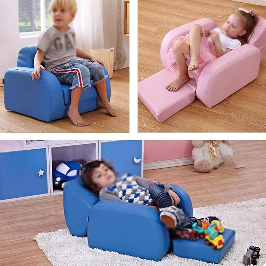 Couch Small Sofa Seats in The Bedrooms for Boys and Girls Nursery Three-Purpose Backrest Armchair Suitable for Under 4 Years Old Load-Bearing 50kg (Color : Verde Size : 404550cm) (Dark Blue 40*45*50
