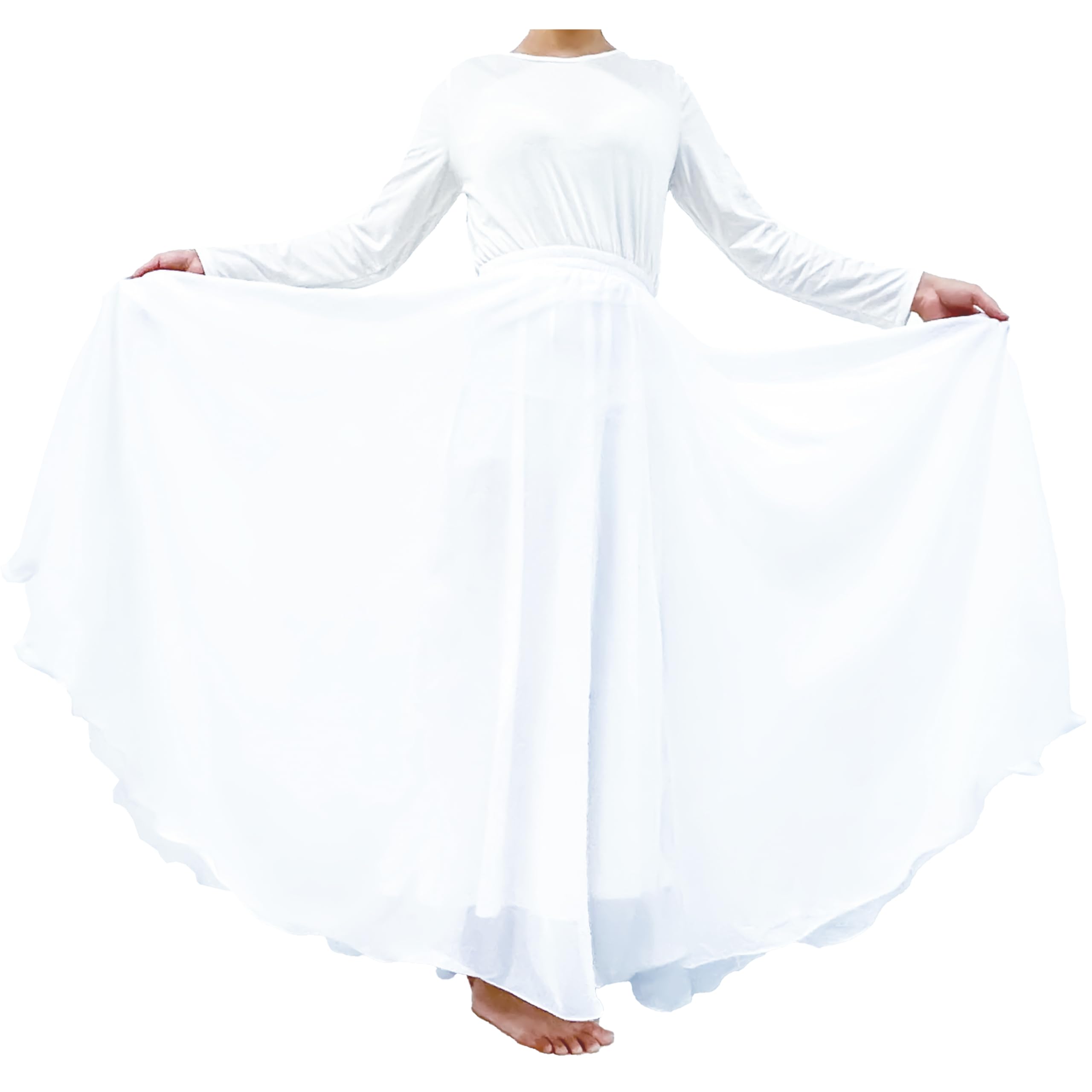 Wuchieal Jupes de danse du ventre pour femmes, jupes tribales en mousseline de soie, jupe de danse de louange, jupe mexicaine