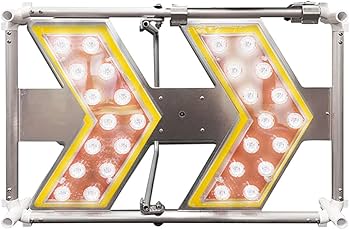 LED電光矢印板 Amazon.co.jp: 電池式LED矢印板・416mm×616mm（ 白点滅/流動）（安全