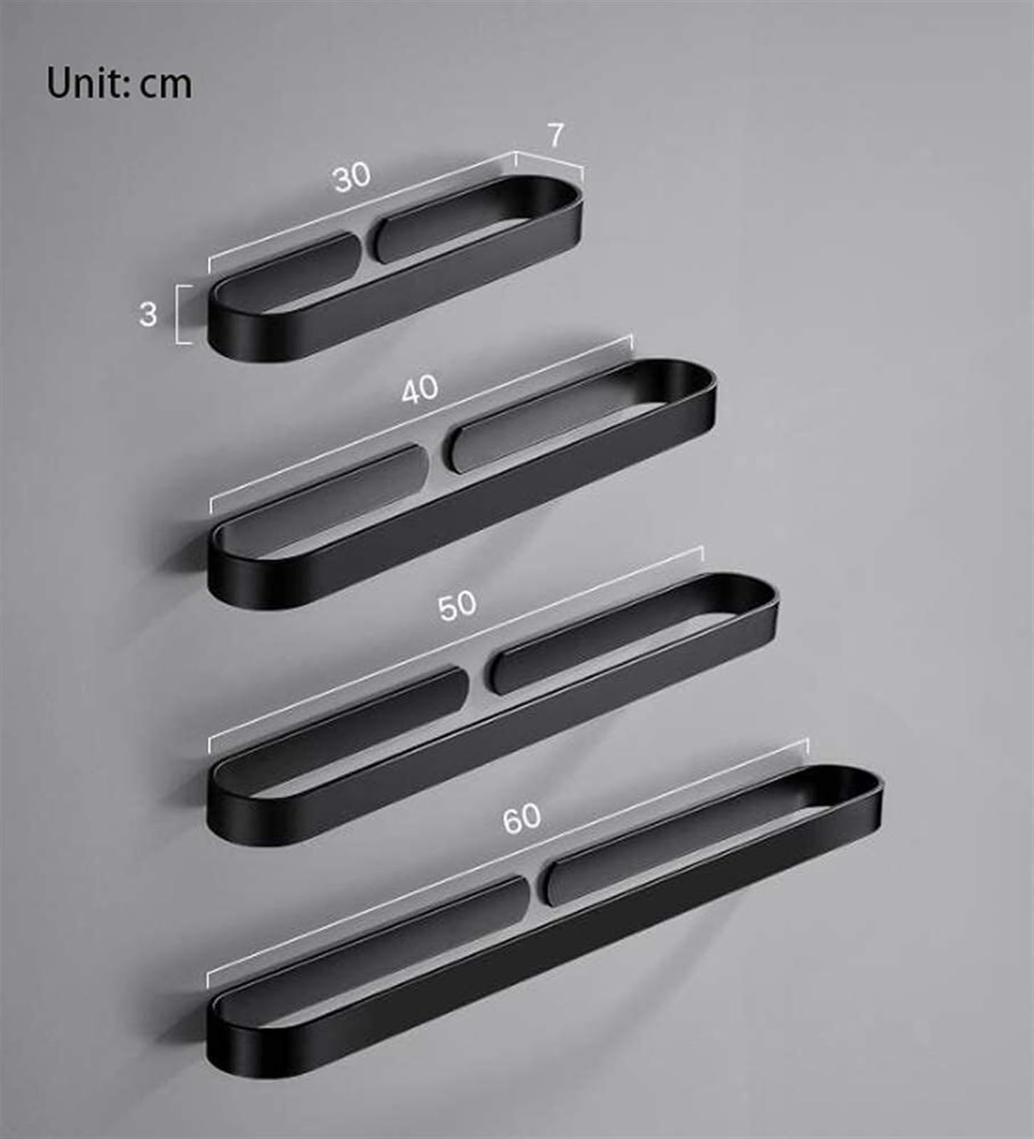 Toallero Toallero montado en la Pared Toallero de baño Simple y Moderno Espacio Aluminio Toallero montado en la Pared Toallero de baño Toallero con Acabado Pintado Toallero Estante de baño(50cm)