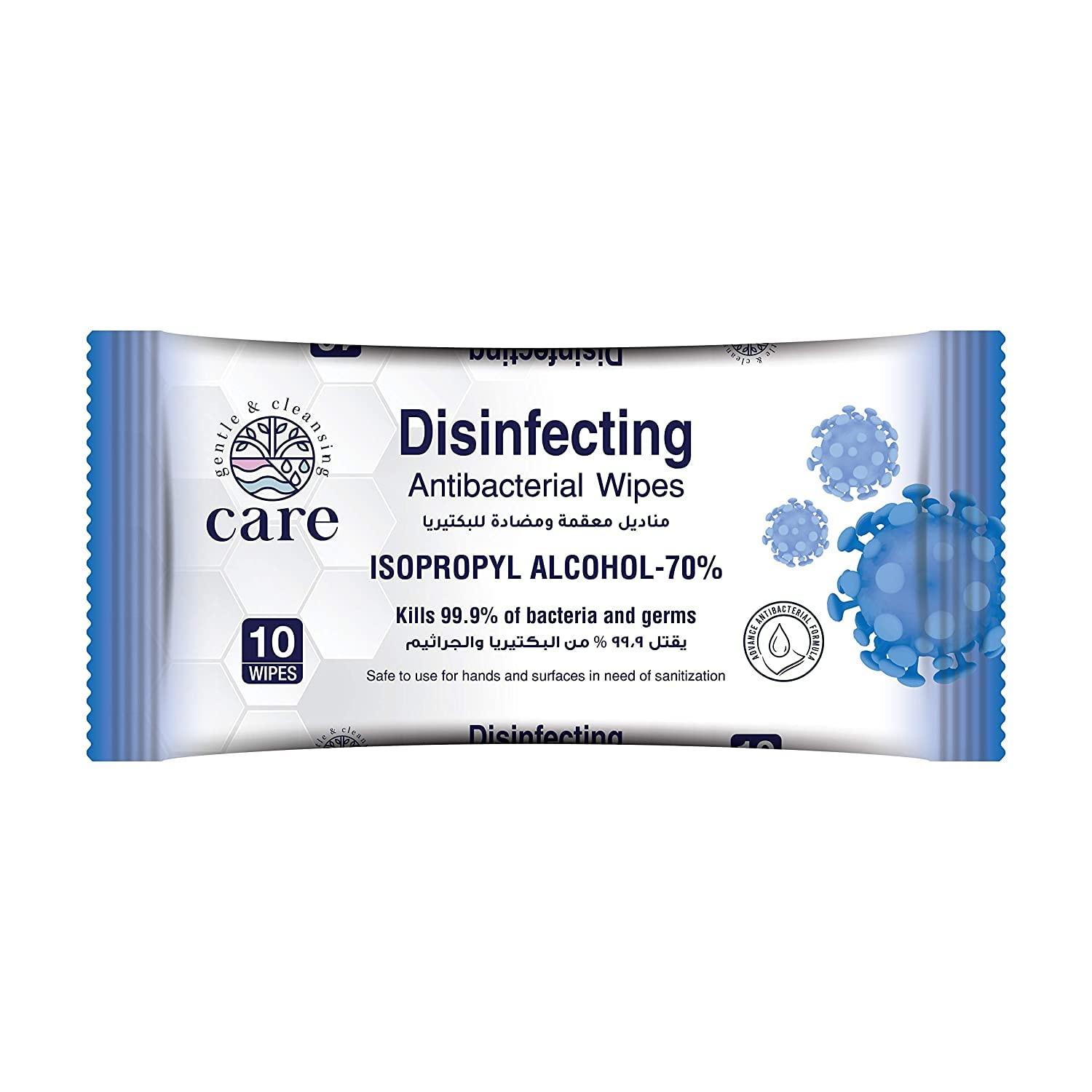 Disinfecting Antibacterial 70% IPA, 10 Sheets