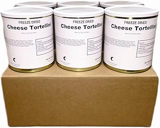 Freeze Dried Cheese Tortellini Can with Delicious Ricotta & Romano Cheeses Emergency Food Supply | Hunting, Survival, Camping, Backpacking Long Term Food Storage (25+ years shelf life) Pack of 6