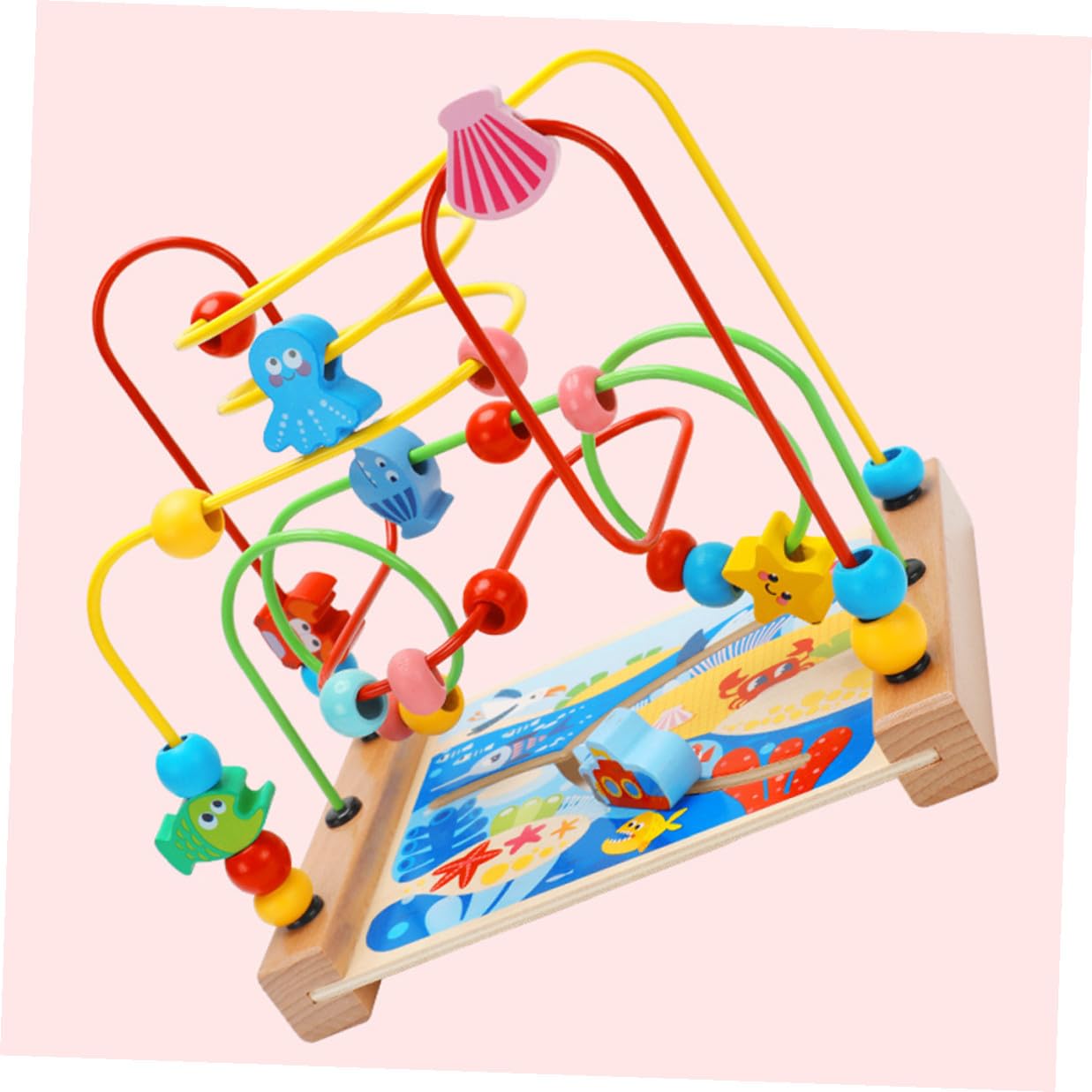 Labirinto di Perline per Bambini, Giocattolo Educativo in Legno senza Bave | Festa Scuola Decor, Rullo Labirinto di Perline, Gioco Sensoriale per Bambini e Ragazzi