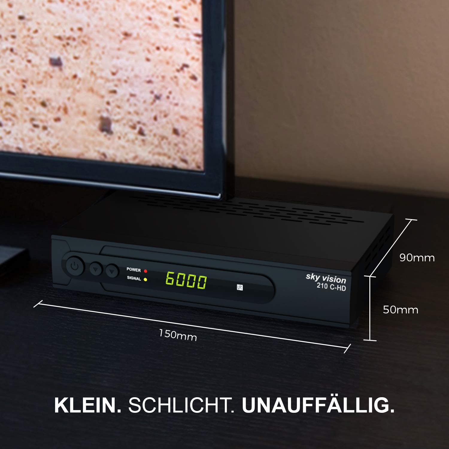 sky vision DVB C Kabel Receiver 210 C-HD - HD Receiver für Kabel TV, DVB C Receiver für HDTV, Digital Receiver für Kabel, HDTV Receiver Kabel für Full HD TV und Radio