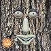 Red Carpet Studios Tree Face Outdoor Décor Wood-Like Hand Painted Sculpted Resin, Man w/Big Nose