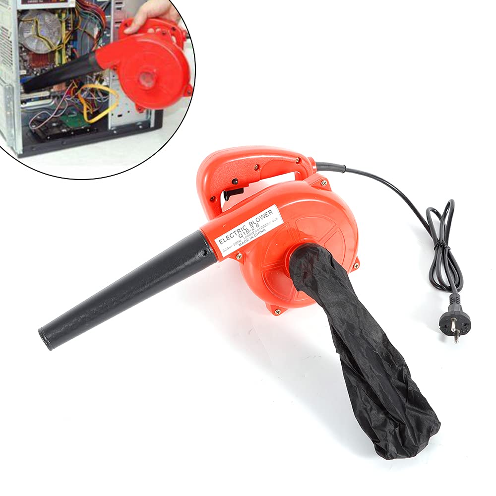 Soffiatore elettrico da 1000 W, 13000 giri/min, soffiatore per foglie con tubo di soffiaggio e sacchetto per la polvere, rimuovere la polvere da schede madri, case del computer e alimentatore di rete