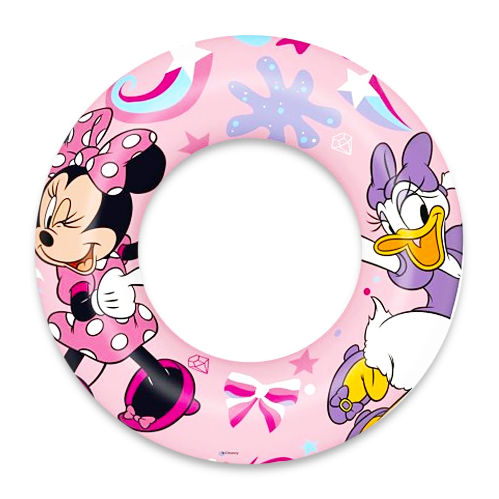 Disney Juego de juguetes de playa de Minnie Mouse, 6 piezas de juguetes de piscina de Disney con pelota de playa de Minnie, flotadores de brazo, gafas y bolsa de mano y más