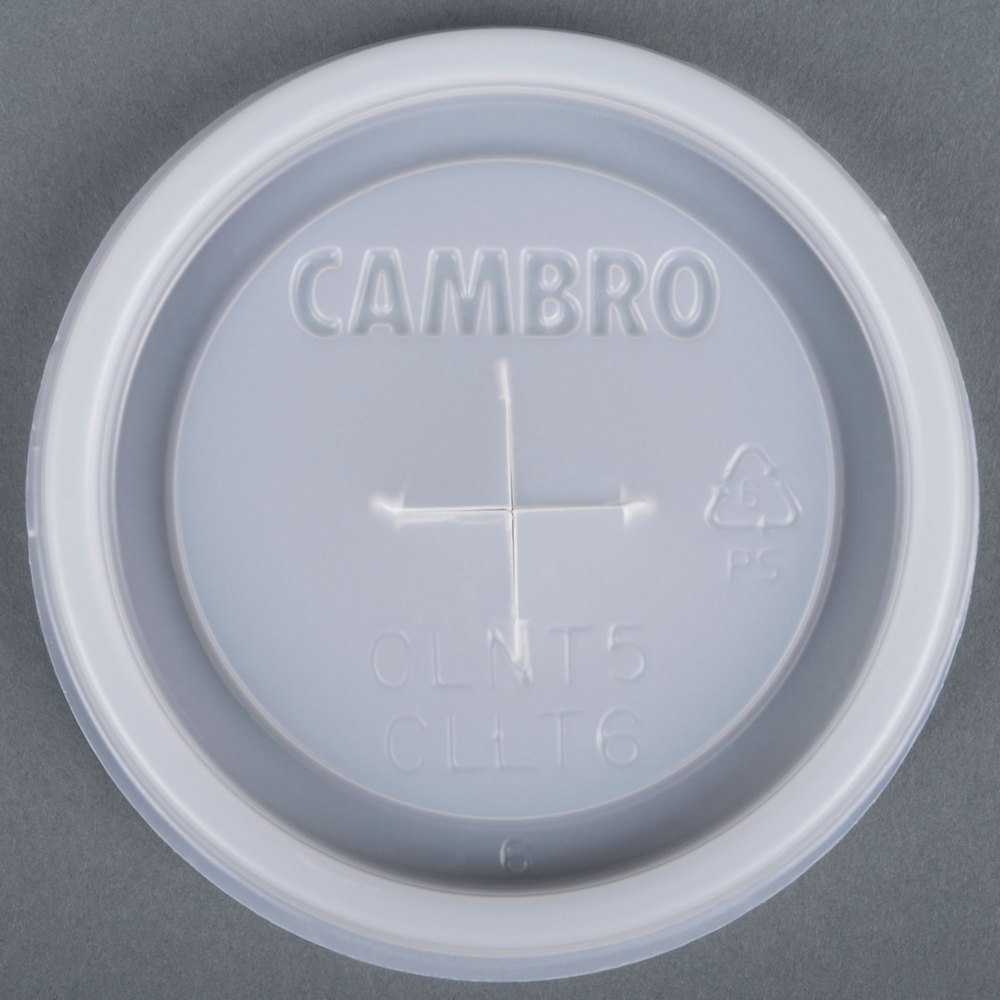 Xslot Plas Hot Cup Lid W/Hole Trans 1500