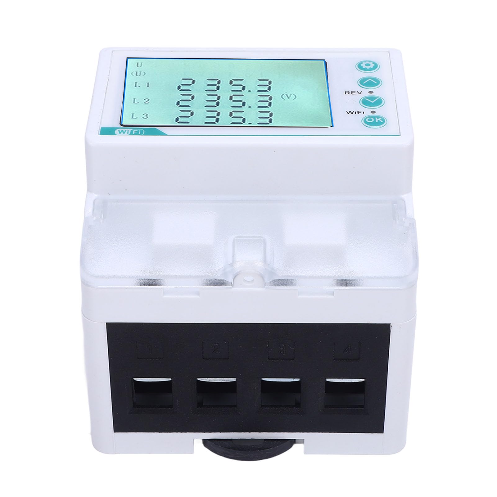 3-Phasen-4-Draht-Energiemessgerät, Intelligentes WLAN-Leistungsmessgerät mit LCD-Display Zur Fernbedienung für die Haushaltsverwaltung