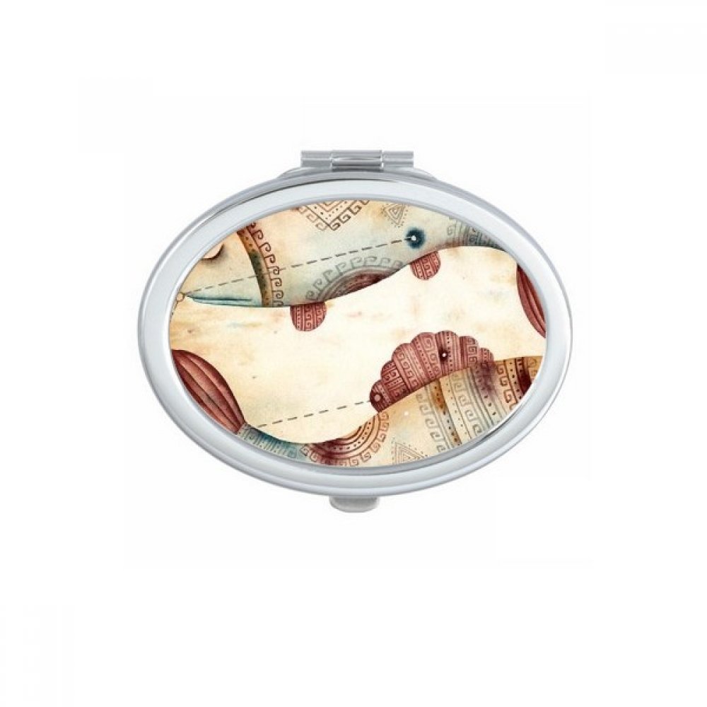 Miroir portable Poissons Mars compact pour se maquiller discrètement en voyage