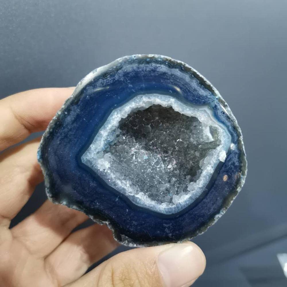 Amazon｜自然洗浄瑪瑙ジオード染めた青い色｜インテリア オンライン通販