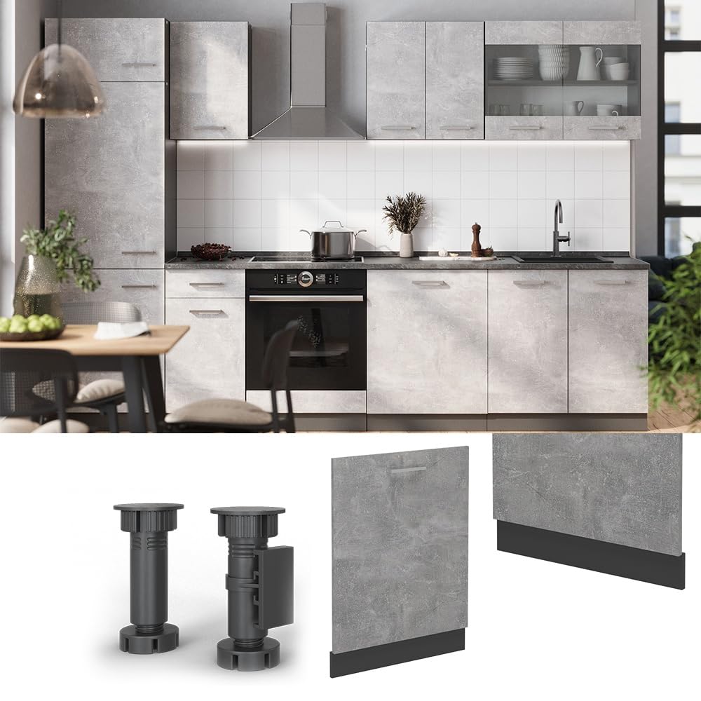 Vicco Panel przedni zmywarki "R-Line", Beton, 60 cm
