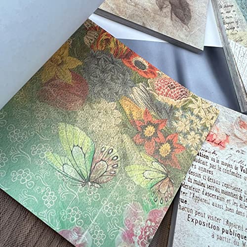 200 Pcs Vintage Aesthetic Scrapbooking Supplies Flowers Series Diy Scrapbook Paper Supplies Pattern Background Art Origami Cardstock Paper For Diy Aesthetic Journals Junk Supplies #TOP3