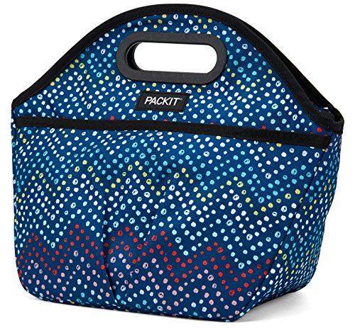 PackIt Freezable Traveler Lunch Bag, Dottie Chevron