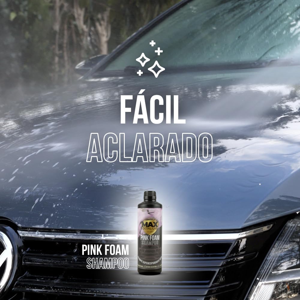 MAX DETAIL-LAB - Pink Foam - Autoshampoo Rosa Snow Foam Aktivschaumreiniger, Vorreiniger Autowäsche Konzentrat, Glänzendes Finish, Schaumreiniger Autopflege Aussen Detailing Car Motorrad, 5L