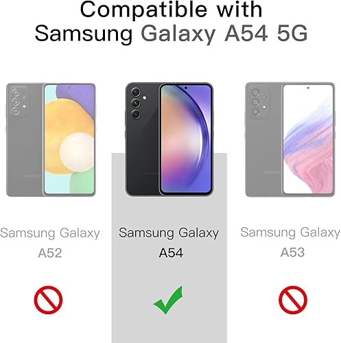 Miniatura 2 de JETech Funda mate para Samsung Galaxy A54 5G de 6.4 pulgadas, funda protectora delgada translúcida esmerilada, antihuellas (lima)