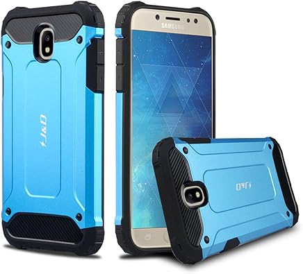 JD Compatible para Galaxy J5 2017 Funda, [Armadura Delgada] [Doble Capa] [Protecci?n Pesada] H?brida Resistente Funda Protectora y Robusta para Samsung Galaxy J5 (Release in 2017) - Azul