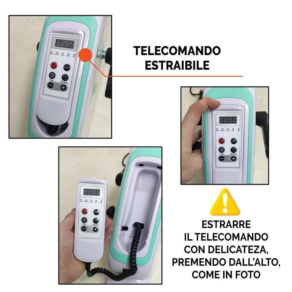 MedPlus PEDALIERA ELETTRICA PER TERAPIA RIABILITAZIONE / MINI CYCLETTE GINNASTICA ATTIVA-PASSIVA ASSISTITA PER BRACCIA E GAMBE CON COMPUTER DI BORDO