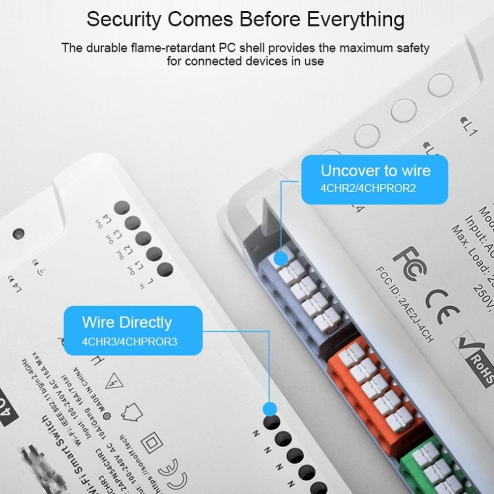 4 Canali Smart WiFi Interruttore 4 Gang Casa intelligente telecomando Interruttore della luce AC85-250V
