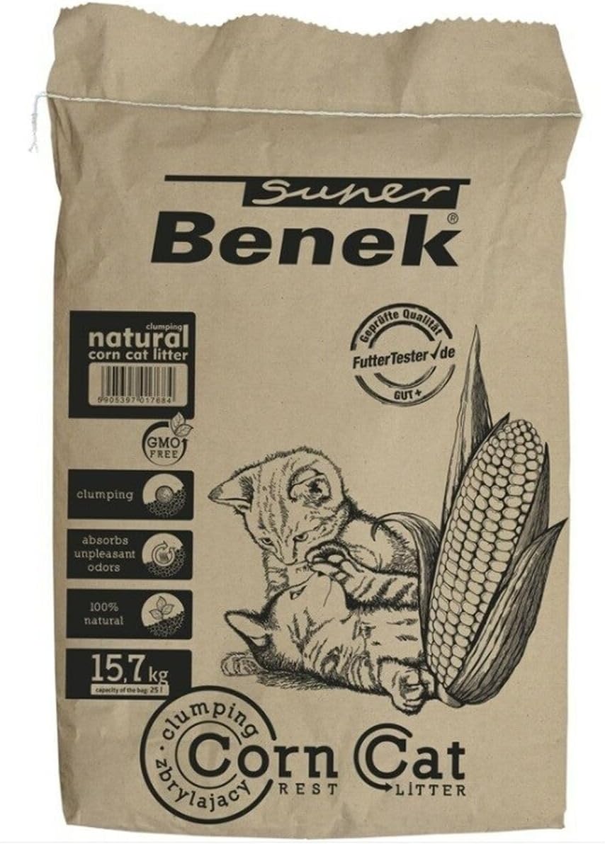 Certech Super Benek Corn Cat Corn Cat Litter Clumping 25 L