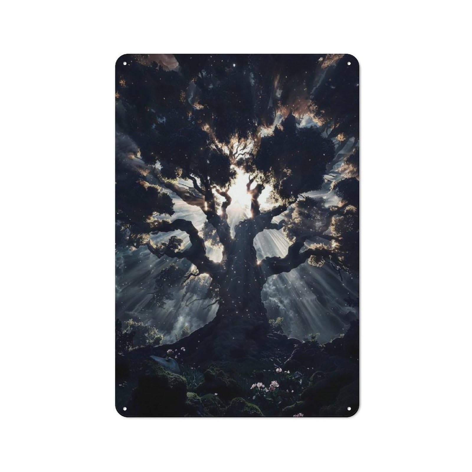 Junmoney Enchanted Tree Metal Wall Sign 30X20cm Featuring For Bar Or Restaurant, For Restaurant Interior Fans