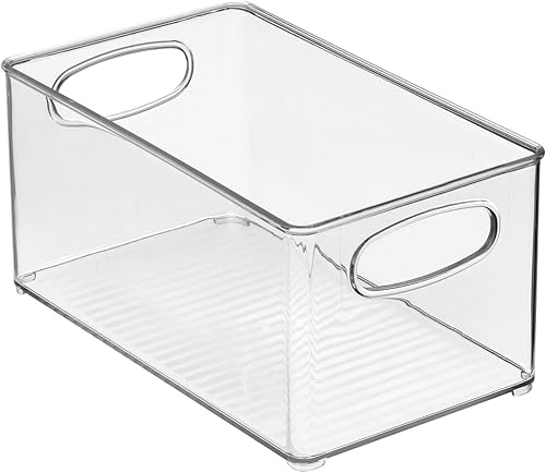 Miniatura 7 de mDesign Ligne Collection - Organizador de almacenamiento de plástico, contenedor ancho con asas para baño, organización del hogar, capacidad para